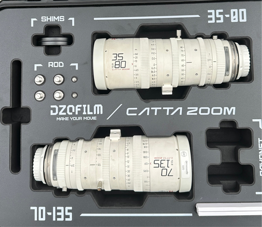 DZO FILM Catta Zoom FF 35-80/70-135mm Lens Set E Mount Hire