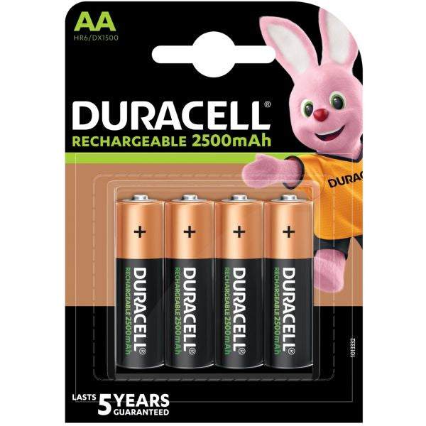 Duracell AA 2500 mAh Rechargable Batteries x 16